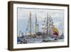 Tall sailboats in the harbor during Klaipeda Sea Festival, Klaipeda, Lithuania-Keren Su-Framed Photographic Print