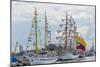 Tall sailboats in the harbor during Klaipeda Sea Festival, Klaipeda, Lithuania-Keren Su-Mounted Photographic Print