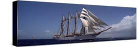 Tall Ship in the Sea, Puerto Rico-null-Stretched Canvas