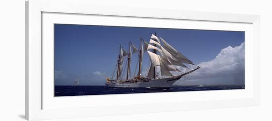 Tall Ship in the Sea, Puerto Rico-null-Framed Photographic Print