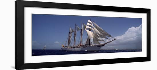 Tall Ship in the Sea, Puerto Rico-null-Framed Photographic Print