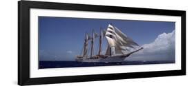 Tall Ship in the Sea, Puerto Rico-null-Framed Photographic Print