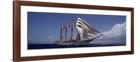 Tall Ship in the Sea, Puerto Rico-null-Framed Photographic Print