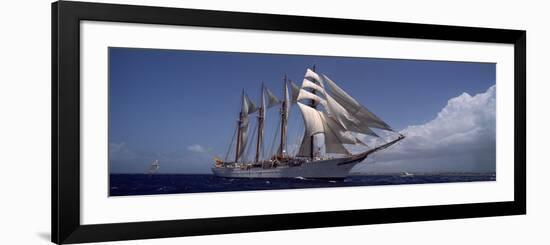 Tall Ship in the Sea, Puerto Rico-null-Framed Photographic Print