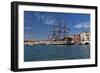 Tall Ship in Venice Harbor, Italy-George Oze-Framed Photographic Print