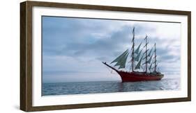 Tall Ship Regatta in the Baie De Douarnenez, Finistere, Brittany, France-null-Framed Photographic Print