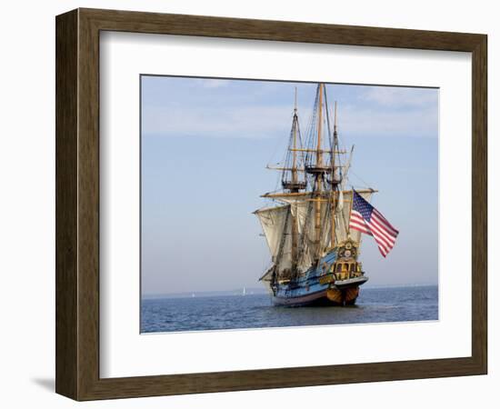 Tall Ship the Kalmar Nyckel, Chesapeake Bay, Maryland, USA-Scott T. Smith-Framed Photographic Print