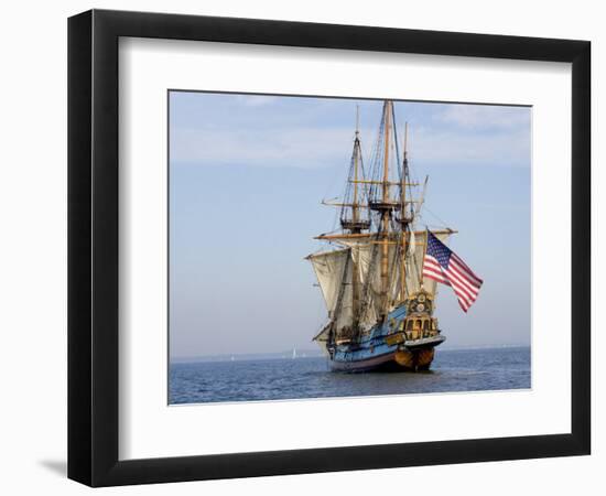 Tall Ship the Kalmar Nyckel, Chesapeake Bay, Maryland, USA-Scott T. Smith-Framed Photographic Print