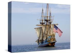 Tall Ship the Kalmar Nyckel, Chesapeake Bay, Maryland, USA-Scott T. Smith-Stretched Canvas