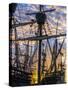 Tall ships against sky at sunrise, Rosmeur Harbour in Douarnenez city, Finistere, Brittany, France-Panoramic Images-Stretched Canvas