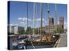 Tall Ships Anchored in Oslo Harbour, the Town Hall in the Background, Oslo, Norway-James Emmerson-Stretched Canvas