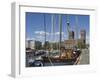 Tall Ships Anchored in Oslo Harbour, the Town Hall in the Background, Oslo, Norway-James Emmerson-Framed Photographic Print