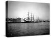 Tall Ships Moored at Dock, Port of Seattle, Circa 1913-Asahel Curtis-Stretched Canvas