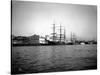 Tall Ships Moored at Dock, Port of Seattle, Circa 1913-Asahel Curtis-Stretched Canvas