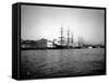 Tall Ships Moored at Dock, Port of Seattle, Circa 1913-Asahel Curtis-Framed Stretched Canvas