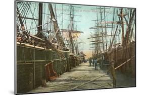 Tall Ships, Wharf, Pensacola, Florida-null-Mounted Art Print