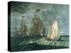 Tall Ships with Full Sail-null-Stretched Canvas