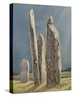 Tall Stones of Callanish, Isle of Lewis, 1986-7-Evangeline Dickson-Stretched Canvas