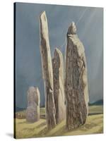 Tall Stones of Callanish, Isle of Lewis, 1986-7-Evangeline Dickson-Stretched Canvas