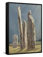 Tall Stones of Callanish, Isle of Lewis, 1986-7-Evangeline Dickson-Framed Stretched Canvas