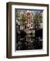 Tall Traditional Style Houses Reflected in the Water of a Canal, Amsterdam, the Netherlands-Richard Nebesky-Framed Photographic Print