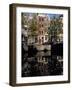 Tall Traditional Style Houses Reflected in the Water of a Canal, Amsterdam, the Netherlands-Richard Nebesky-Framed Photographic Print