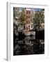 Tall Traditional Style Houses Reflected in the Water of a Canal, Amsterdam, the Netherlands-Richard Nebesky-Framed Photographic Print