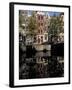 Tall Traditional Style Houses Reflected in the Water of a Canal, Amsterdam, the Netherlands-Richard Nebesky-Framed Photographic Print