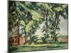 Tall Trees at the Jas de Bouffan, c1883, (1929)-Paul Cezanne-Mounted Giclee Print