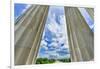 Tall white columns, Lincoln Memorial, Washington DC. Dedicated 1922-William Perry-Framed Photographic Print