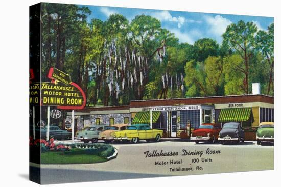 Tallahassee, Florida - Aaa Dining Room Motor Hotel-Lantern Press-Stretched Canvas