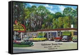 Tallahassee, Florida - Aaa Dining Room Motor Hotel-Lantern Press-Framed Stretched Canvas