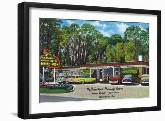 Tallahassee, Florida - Aaa Dining Room Motor Hotel-Lantern Press-Framed Art Print