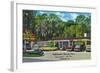 Tallahassee, Florida - Aaa Dining Room Motor Hotel-Lantern Press-Framed Art Print