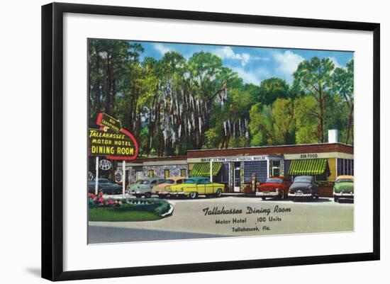 Tallahassee, Florida - Aaa Dining Room Motor Hotel-Lantern Press-Framed Art Print