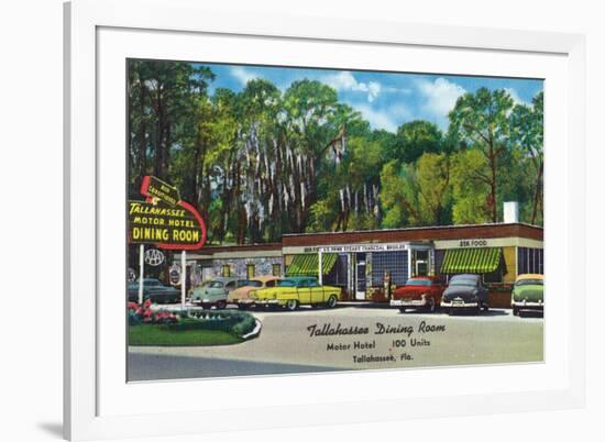 Tallahassee, Florida - Aaa Dining Room Motor Hotel-Lantern Press-Framed Premium Giclee Print