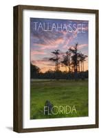 Tallahassee, Florida - Cypress and Sunset-Lantern Press-Framed Art Print