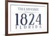 Tallahassee, Florida - Established Date (Blue)-Lantern Press-Framed Art Print