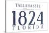 Tallahassee, Florida - Established Date (Blue)-Lantern Press-Stretched Canvas