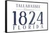 Tallahassee, Florida - Established Date (Blue)-Lantern Press-Framed Stretched Canvas