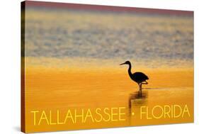 Tallahassee, Florida - Golden Heron-Lantern Press-Stretched Canvas