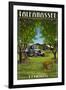 Tallahassee, Florida - Orange Grove and Truck-Lantern Press-Framed Art Print