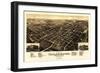 Tallahassee, Florida - Panoramic Map-Lantern Press-Framed Art Print