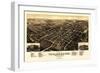 Tallahassee, Florida - Panoramic Map-Lantern Press-Framed Art Print