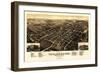 Tallahassee, Florida - Panoramic Map-Lantern Press-Framed Premium Giclee Print