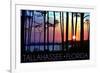 Tallahassee, Florida - Sunset and Silhouette-Lantern Press-Framed Premium Giclee Print