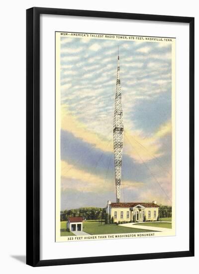 Tallest Radio Tower, Nashville, Tennessee-null-Framed Art Print