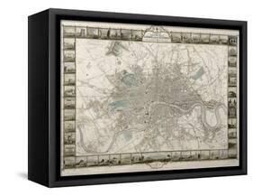 Tallis's Illustrated Plan of London and it's Environs, in Commemoration of the Great Exhibition…-null-Framed Stretched Canvas