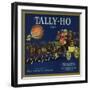 Tally Ho Brand - Rialto, California - Citrus Crate Label-Lantern Press-Framed Art Print