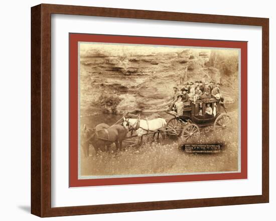 Tallyho Coaching. Sioux City Party Coaching at the Great Hot Springs of Dakota-John C. H. Grabill-Framed Giclee Print
